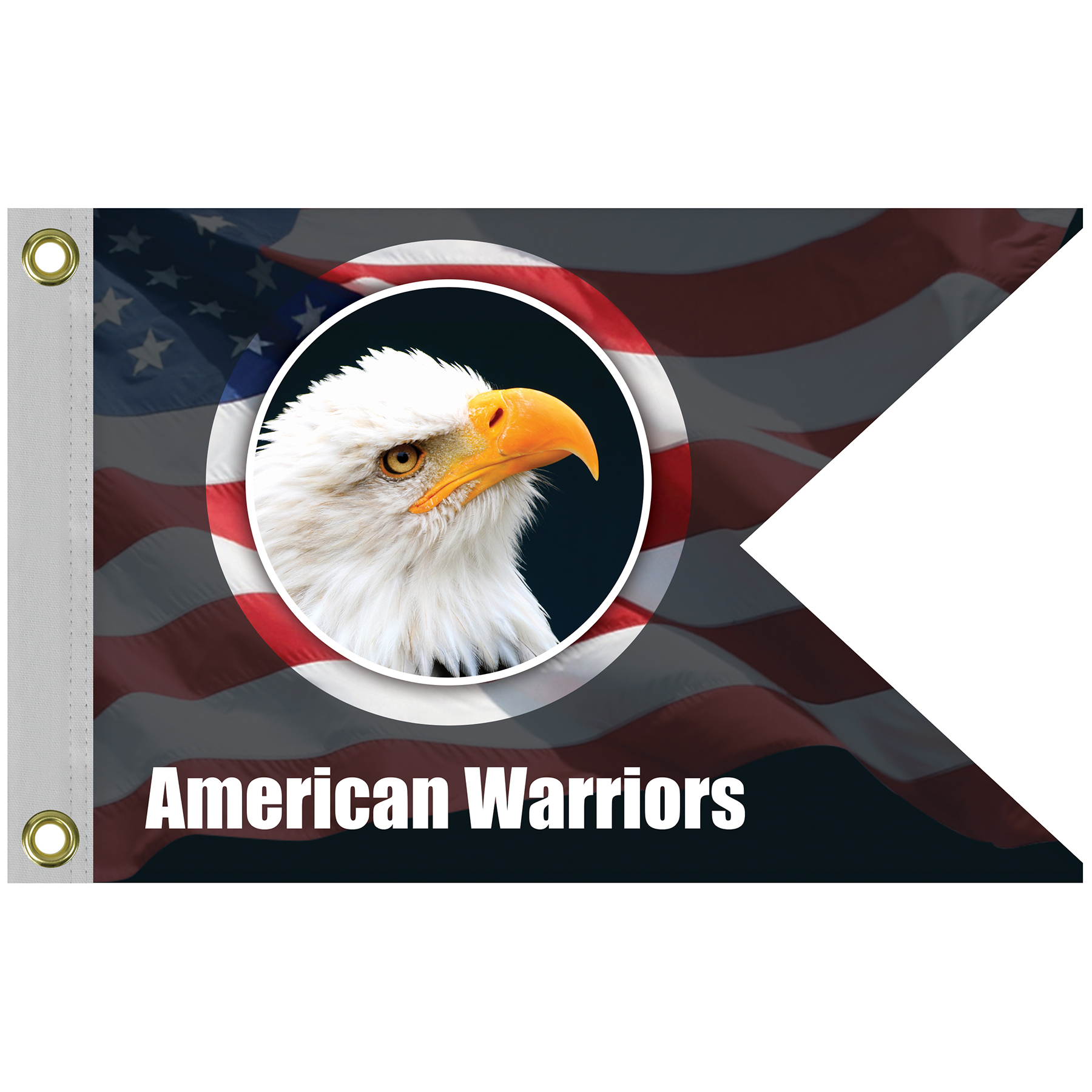 Single Reverse Knitted Polyester Guidon Boat Flag (12"x18") 3