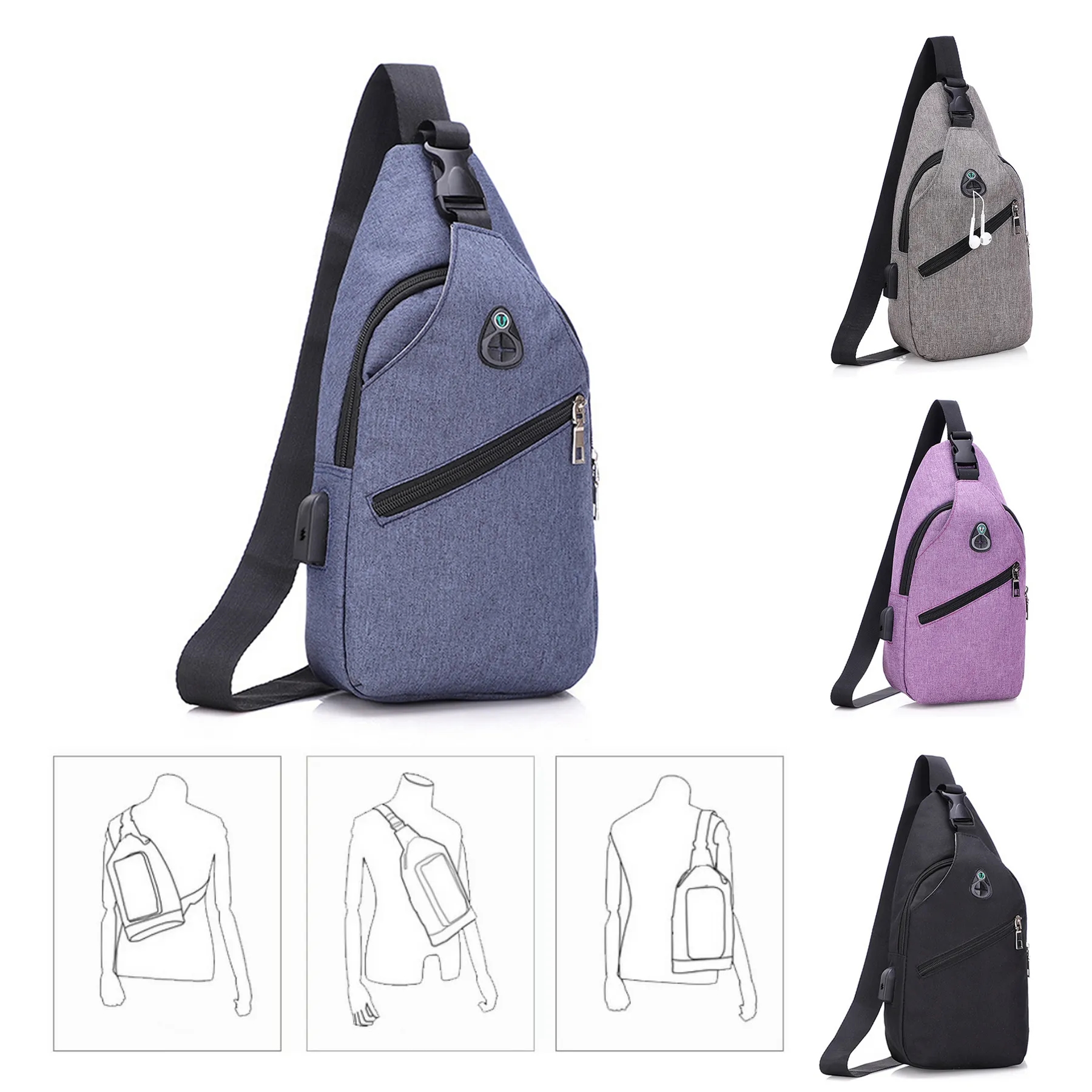 Crossbody Chest Shoulder Sling Bag 4