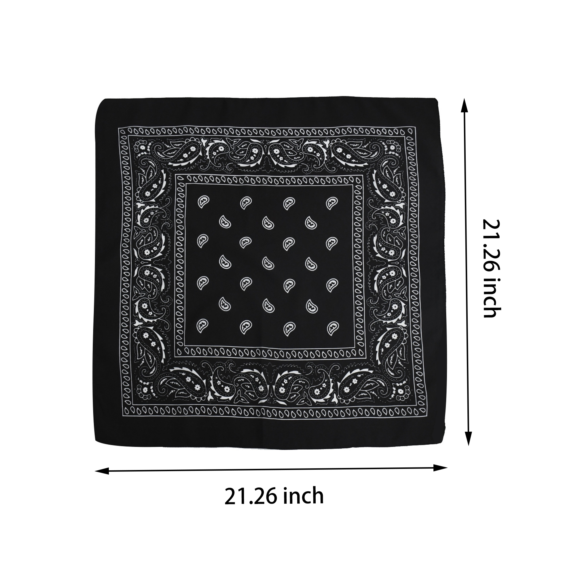 MOQ:50pcs Custom Logo Square Scarf 3