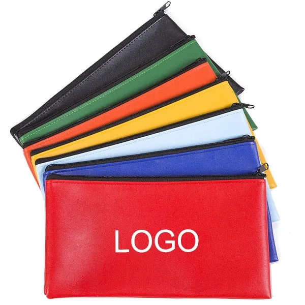 Zipper PU Leather Bank Deposit Bag 2