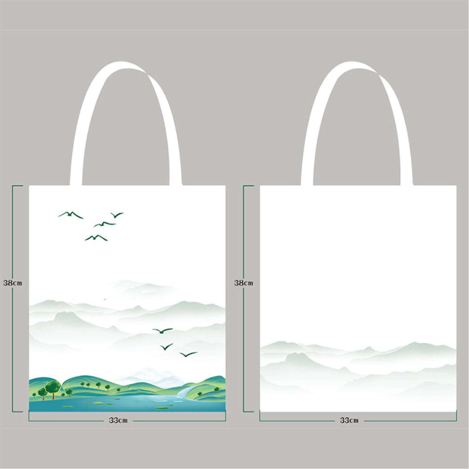 Canvas large capacity tote bag, custom tote bag with logo imprint 5