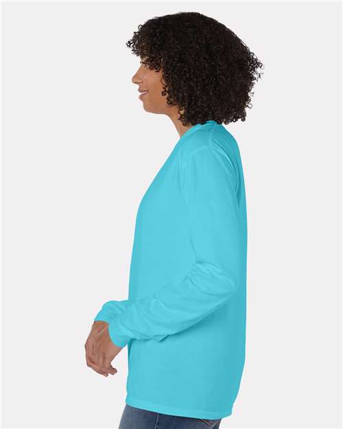 Unisex Garment-Dyed Long Sleeve T-Shirt With a Pocket - GDH250 23