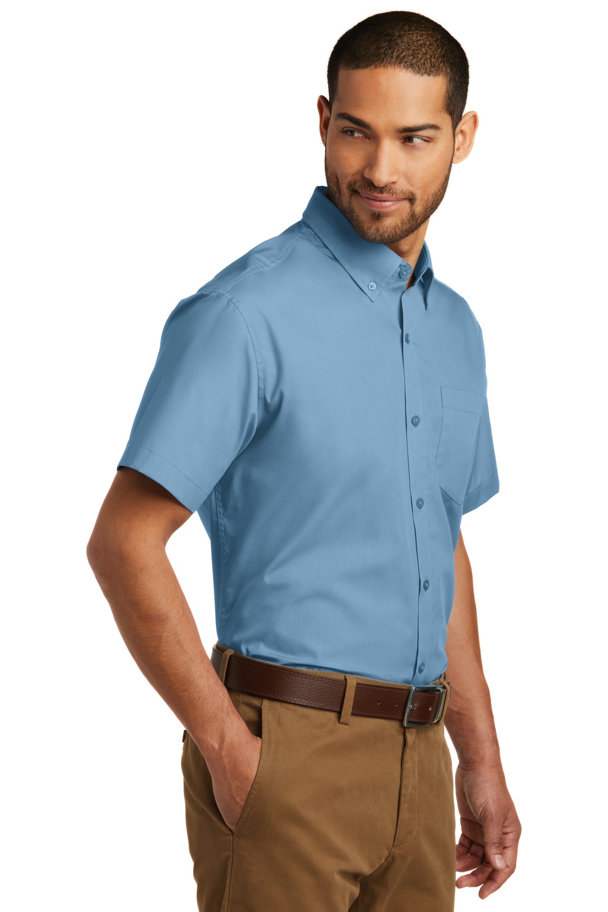 Short Sleeve Carefree Poplin Shirt