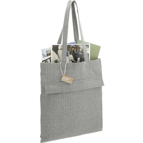 Recycled Cotton Herringbone Tote w/Zip Pocket 42