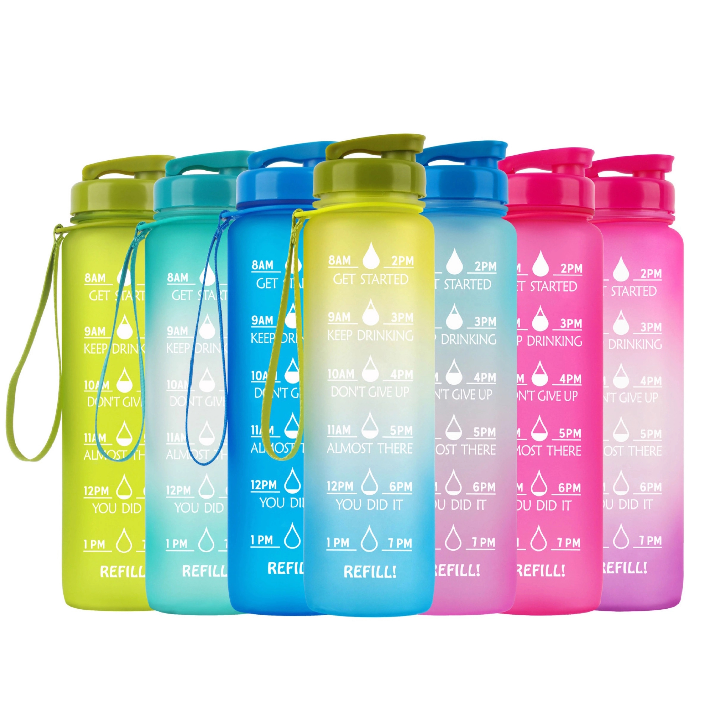 32 Oz Water Bottle with Motivational Time Reminder 10