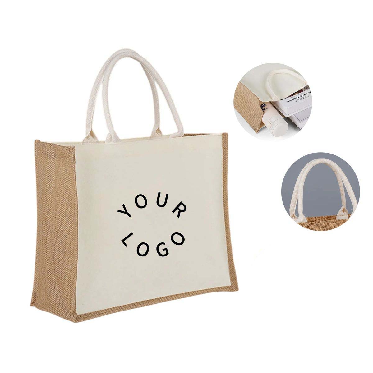 Eco Jute Tote Bag 14.6 Inches Spacious 2