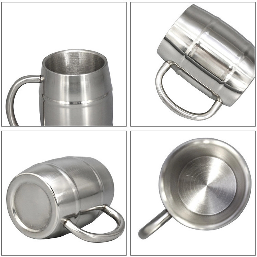 Custom 15 oz Stainless Steel Big Grip Beer Mug 4