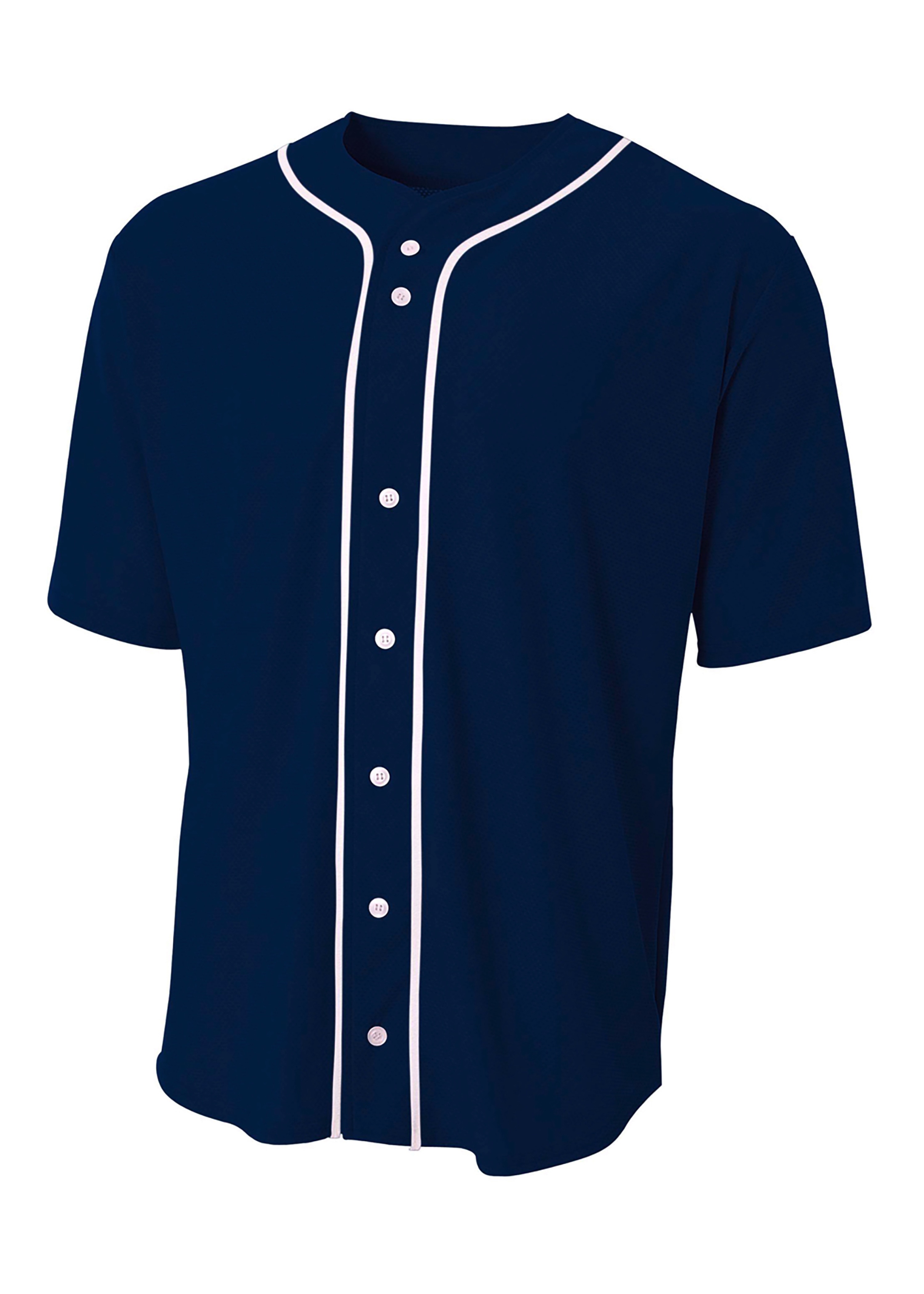 A4 Short Sleeve Full Button Baseball Jersey 11