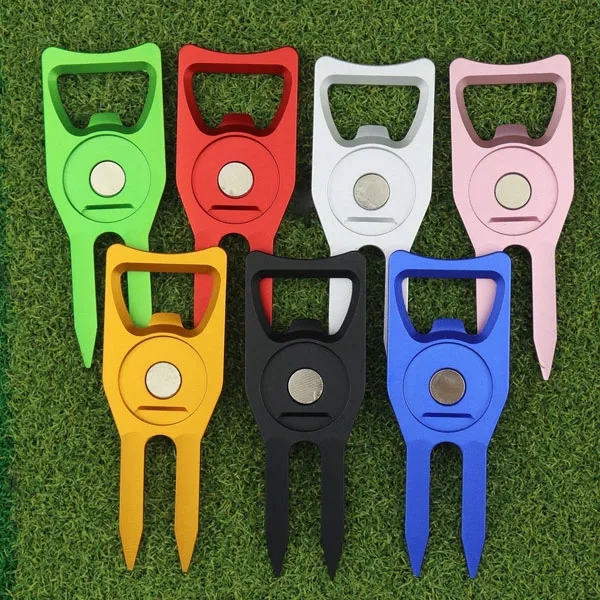 Golf Ball Marker Divot Repair Tool With Bottle Opener 6