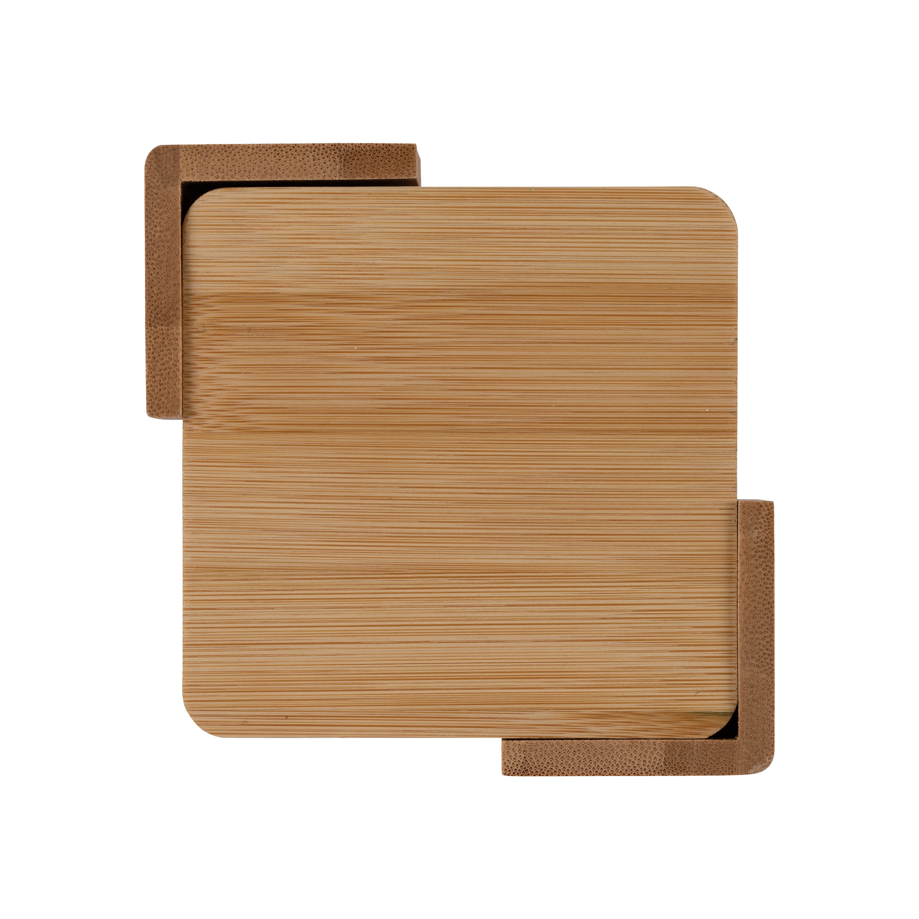 Brandon IV 4-Piece Bamboo Coaster Set 11