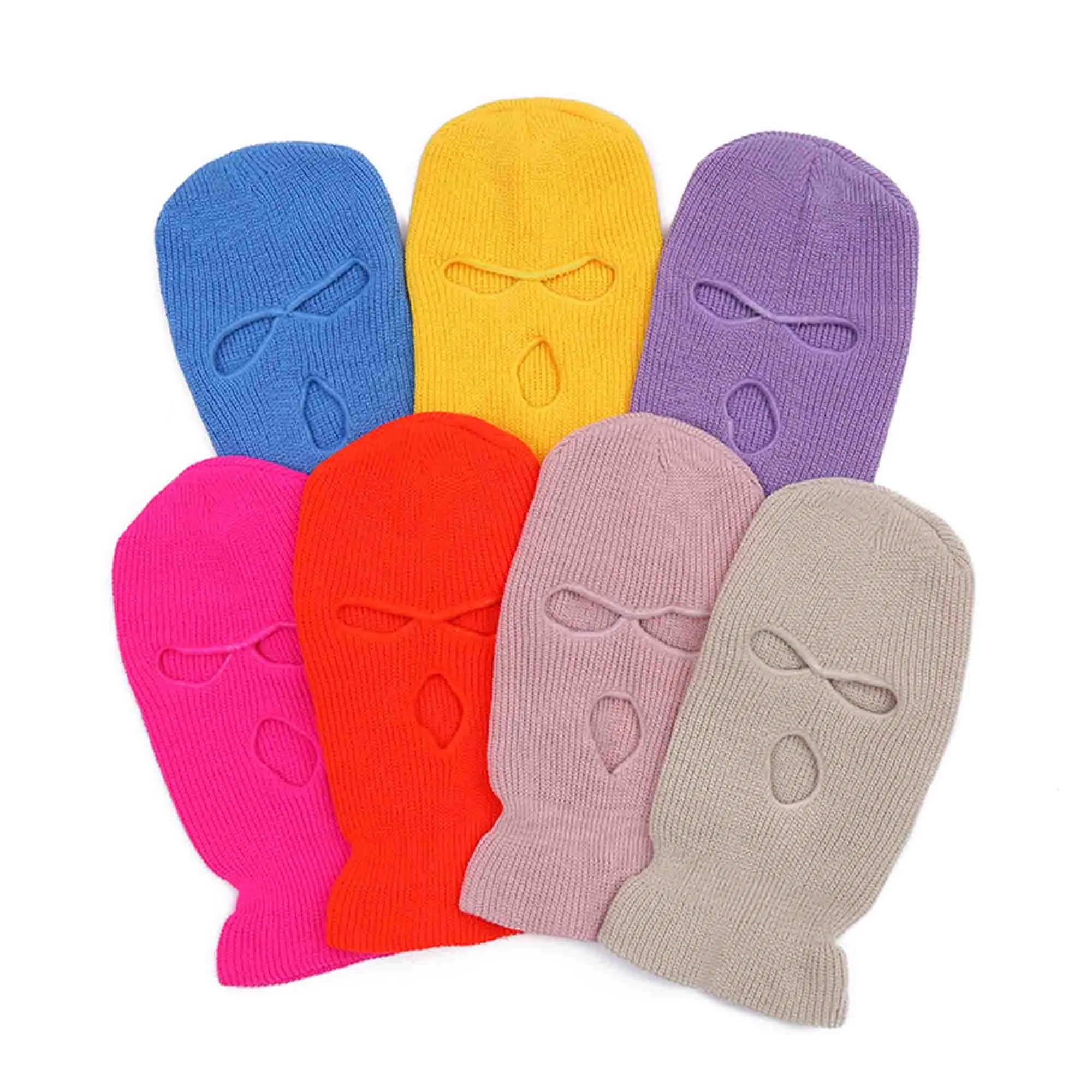 3-Hole Knitting Full-Face Balaclava Ski Mask 1