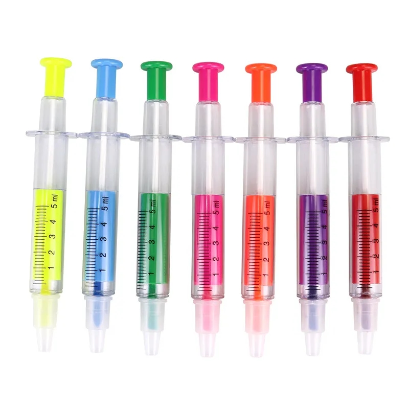 Syringe Ball Pens With Highlighter 4