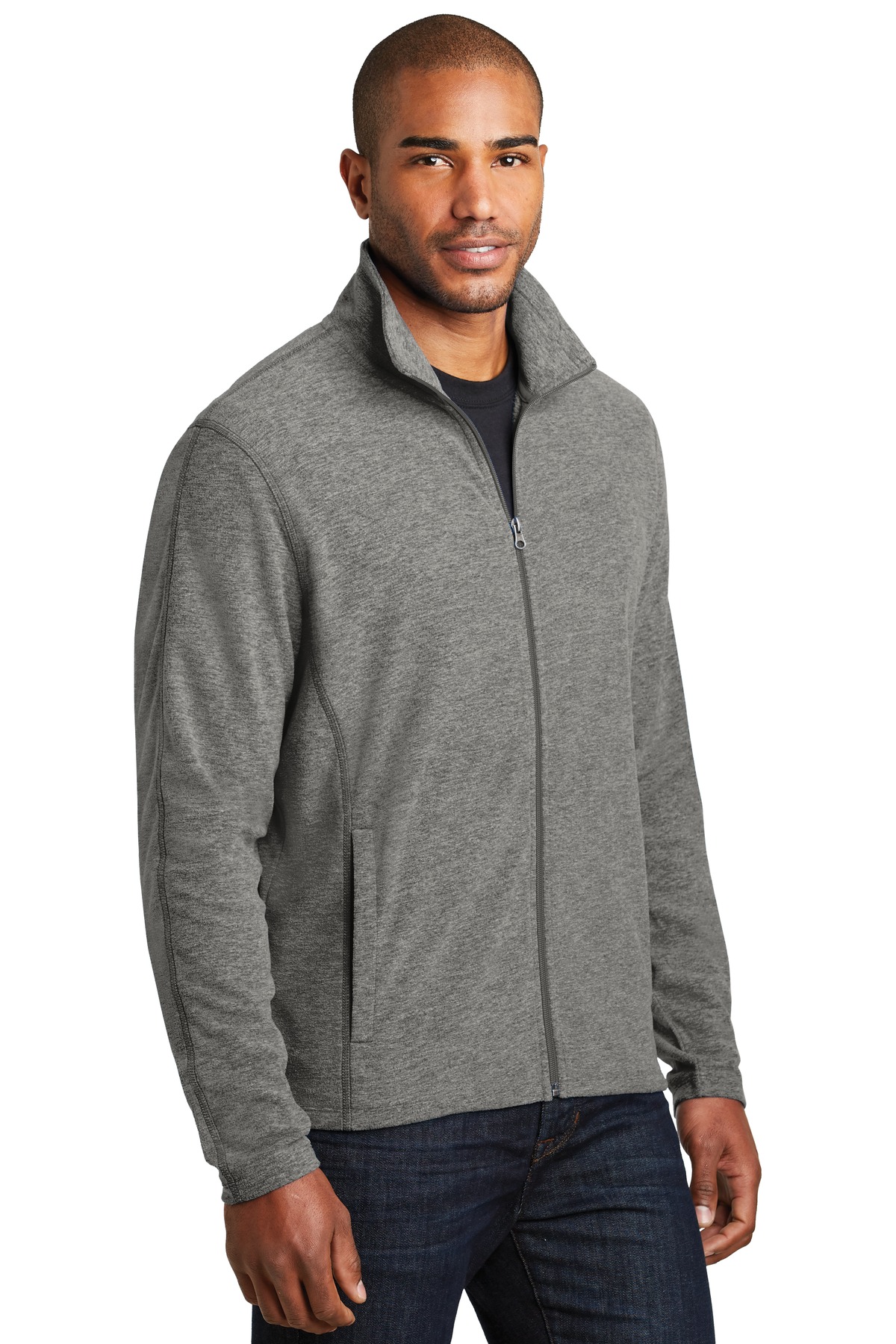 Port Authority Heather Microfleece Full-Zip Jacket. F235 19