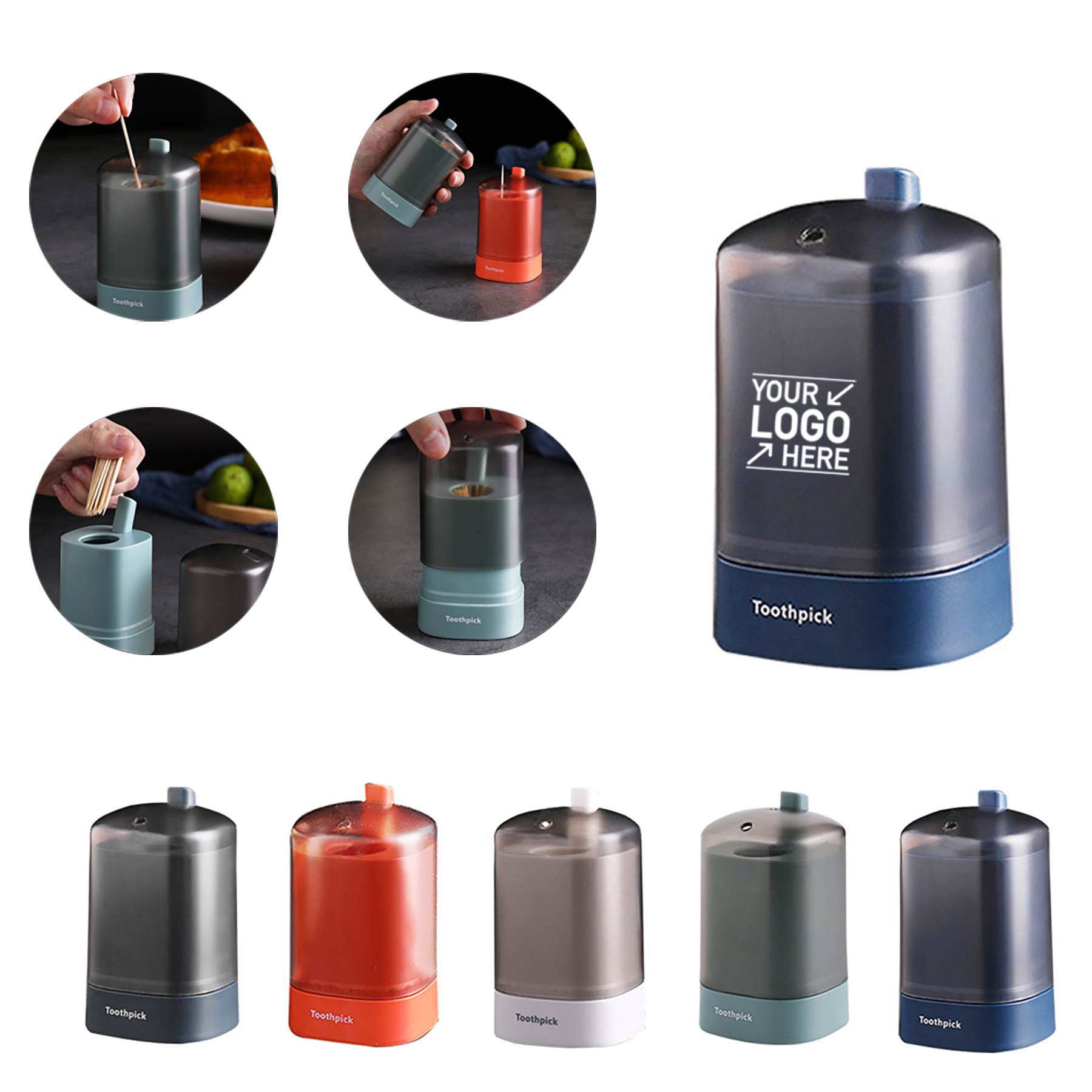 Portable Press Type Automatic Toothpick Holder 2