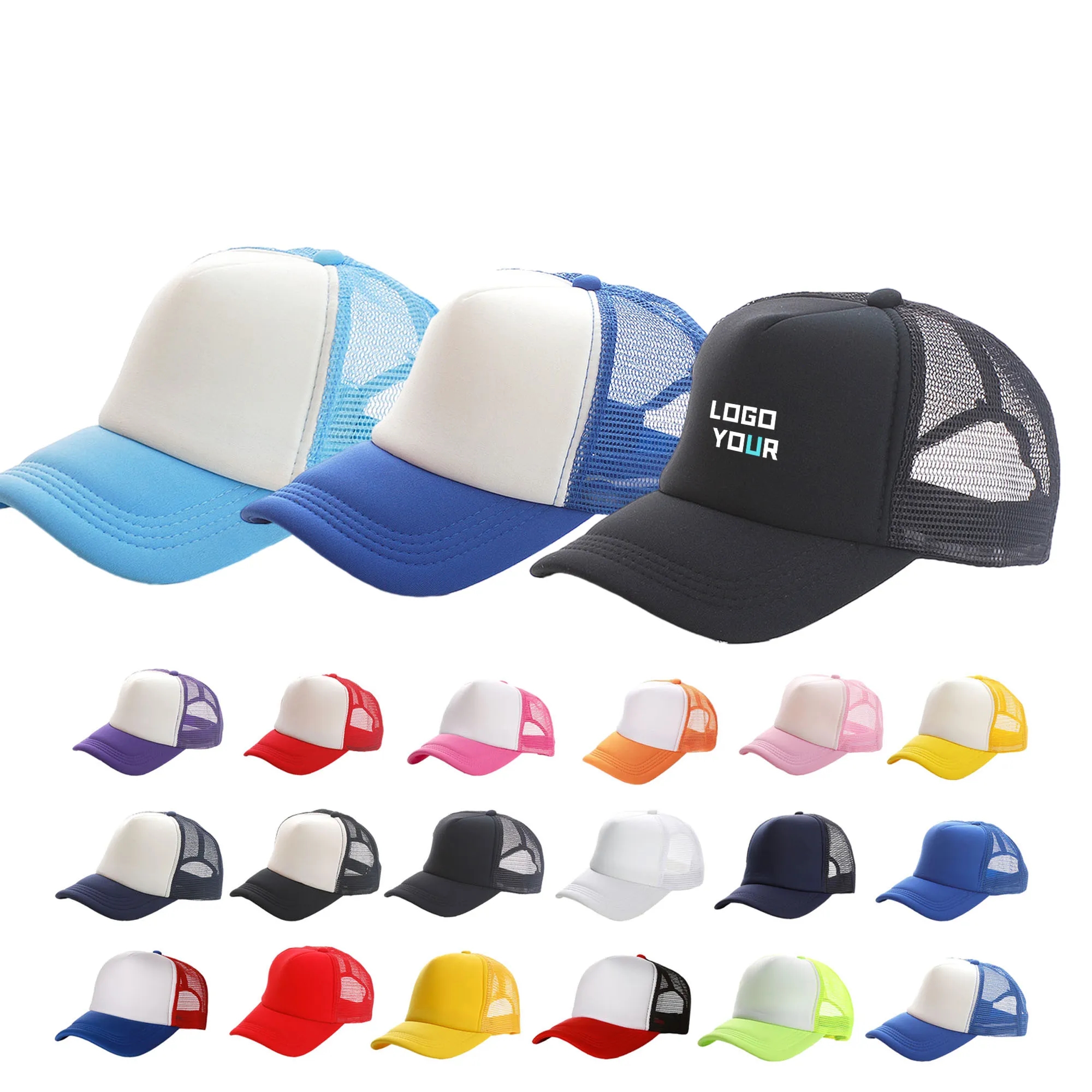 MOQ 100 Pcs Adjustable Mesh Trucker Caps 2