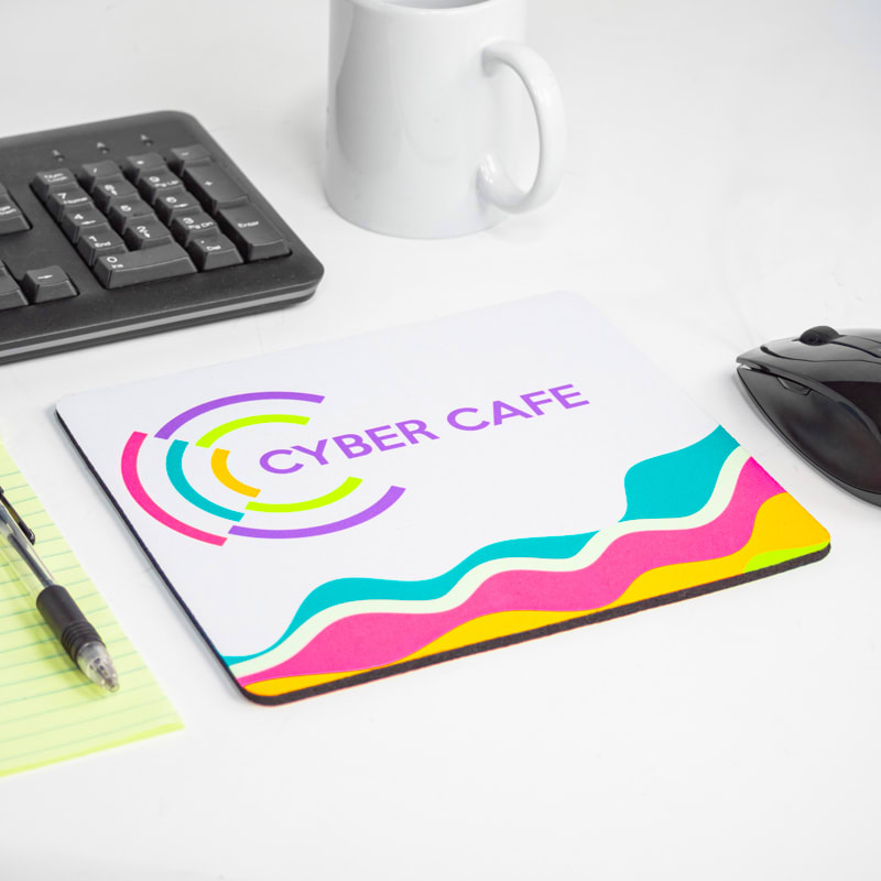 Fluorescent Neon Custom Printed Medium Mouse Pads 2
