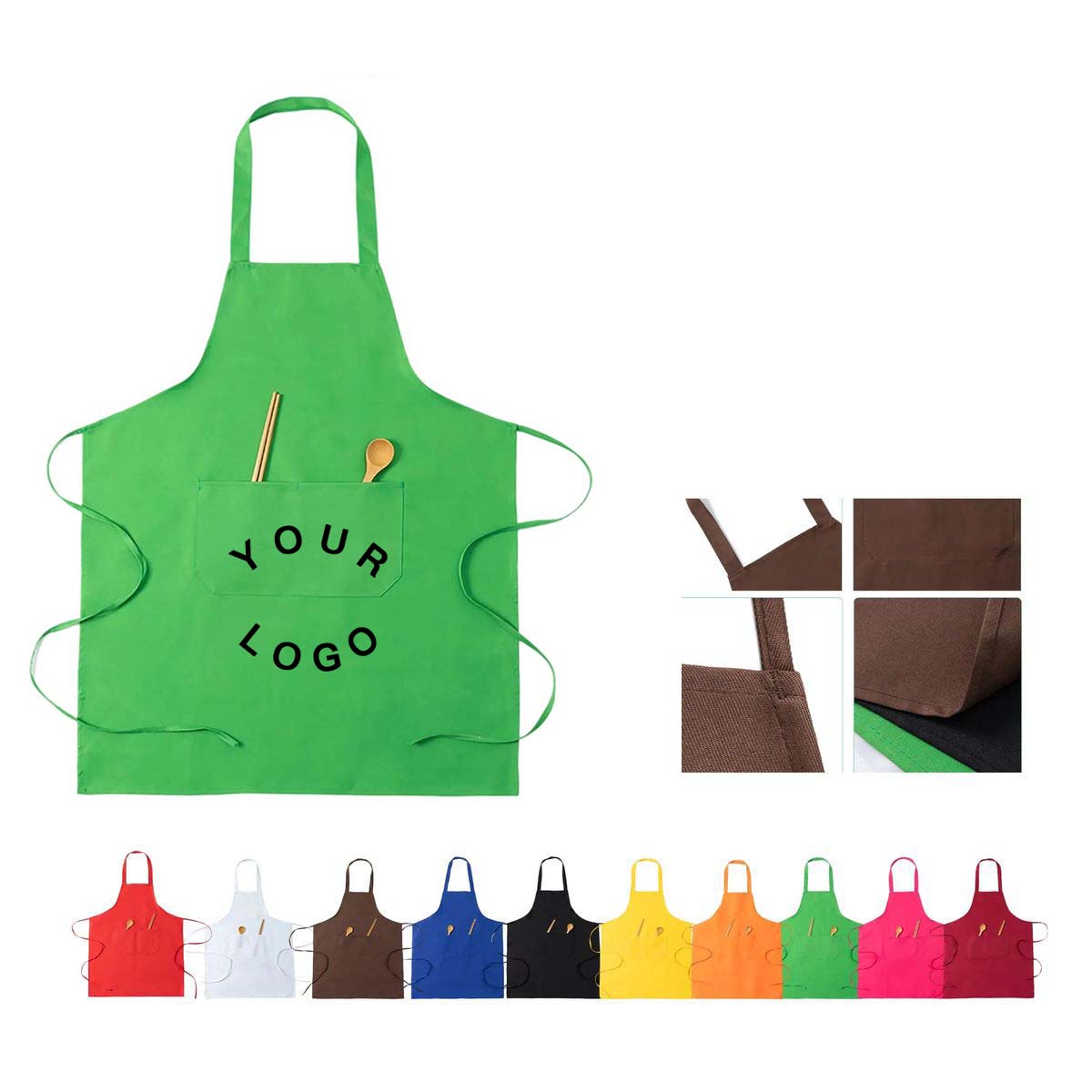 Lightweight Polyester Apron with Utility Pockets 11