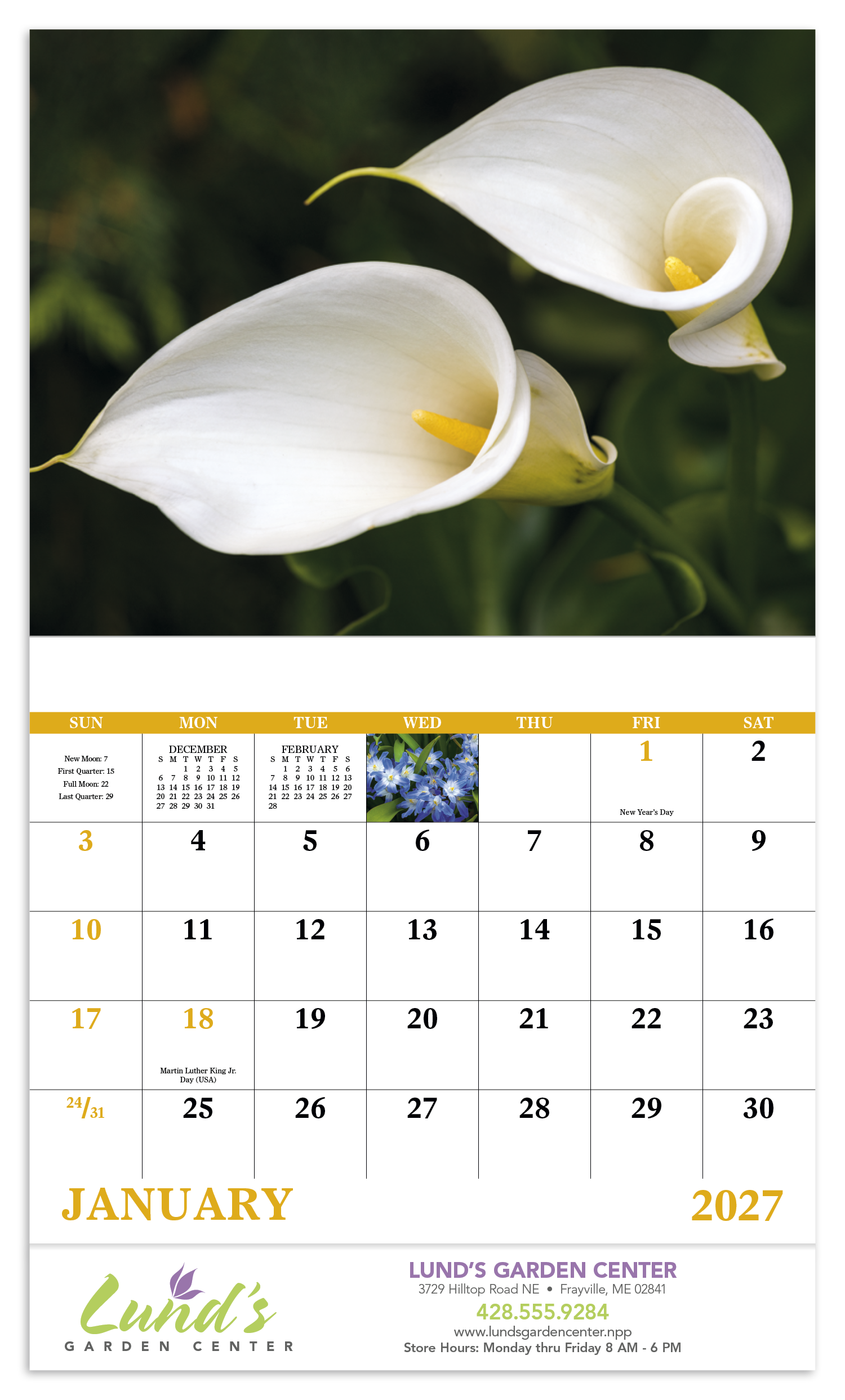 Good Value™ Flowers - Stapled Calendar 51
