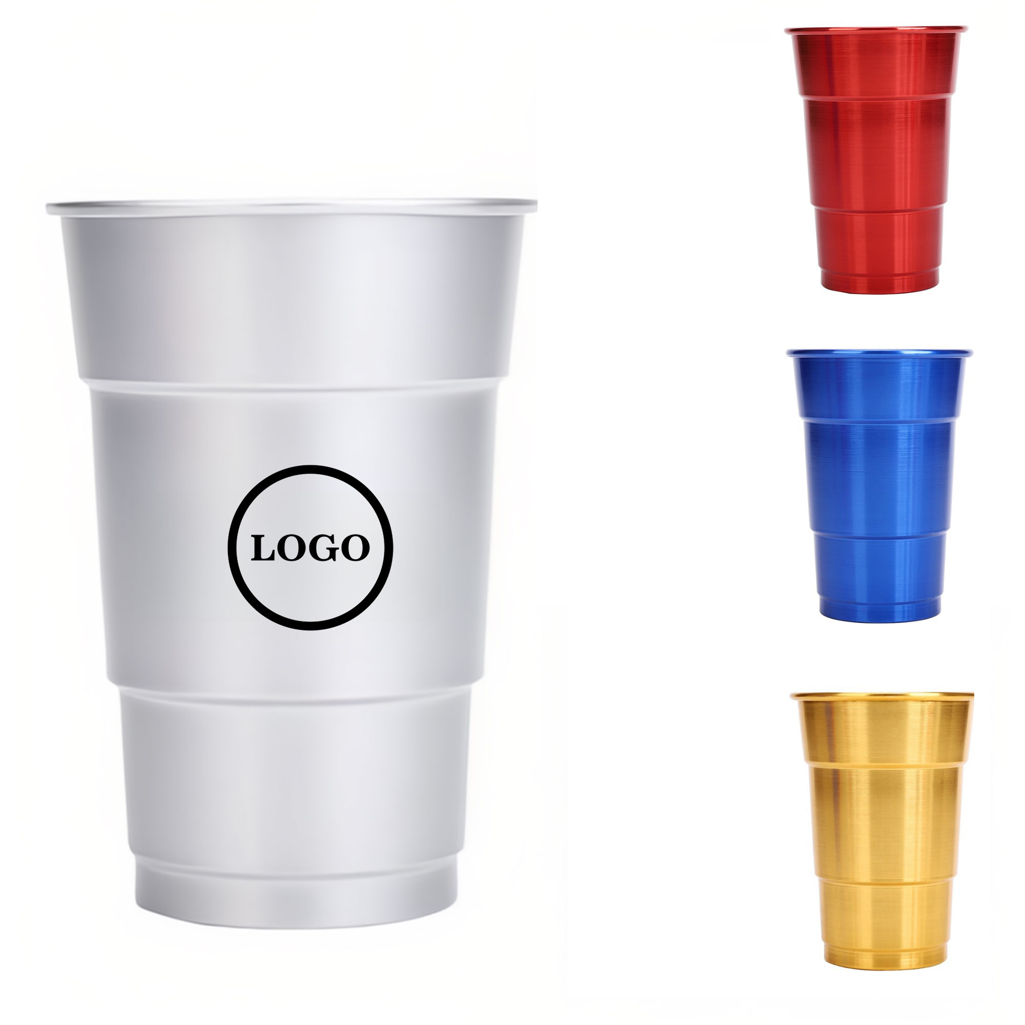 Lightweight Reusable Aluminum Cup for Events 2