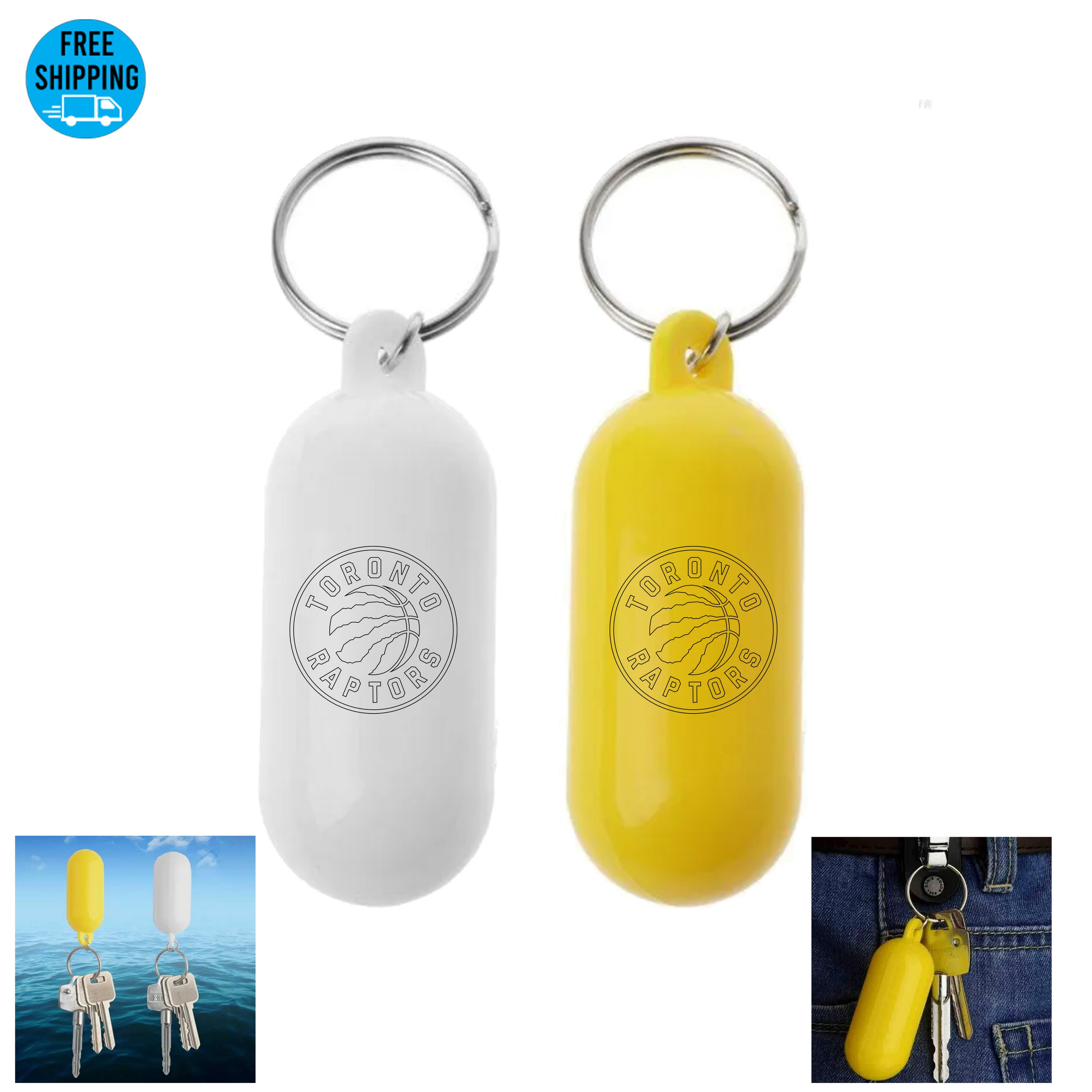 Capsule Shaped Floating Keychain 1