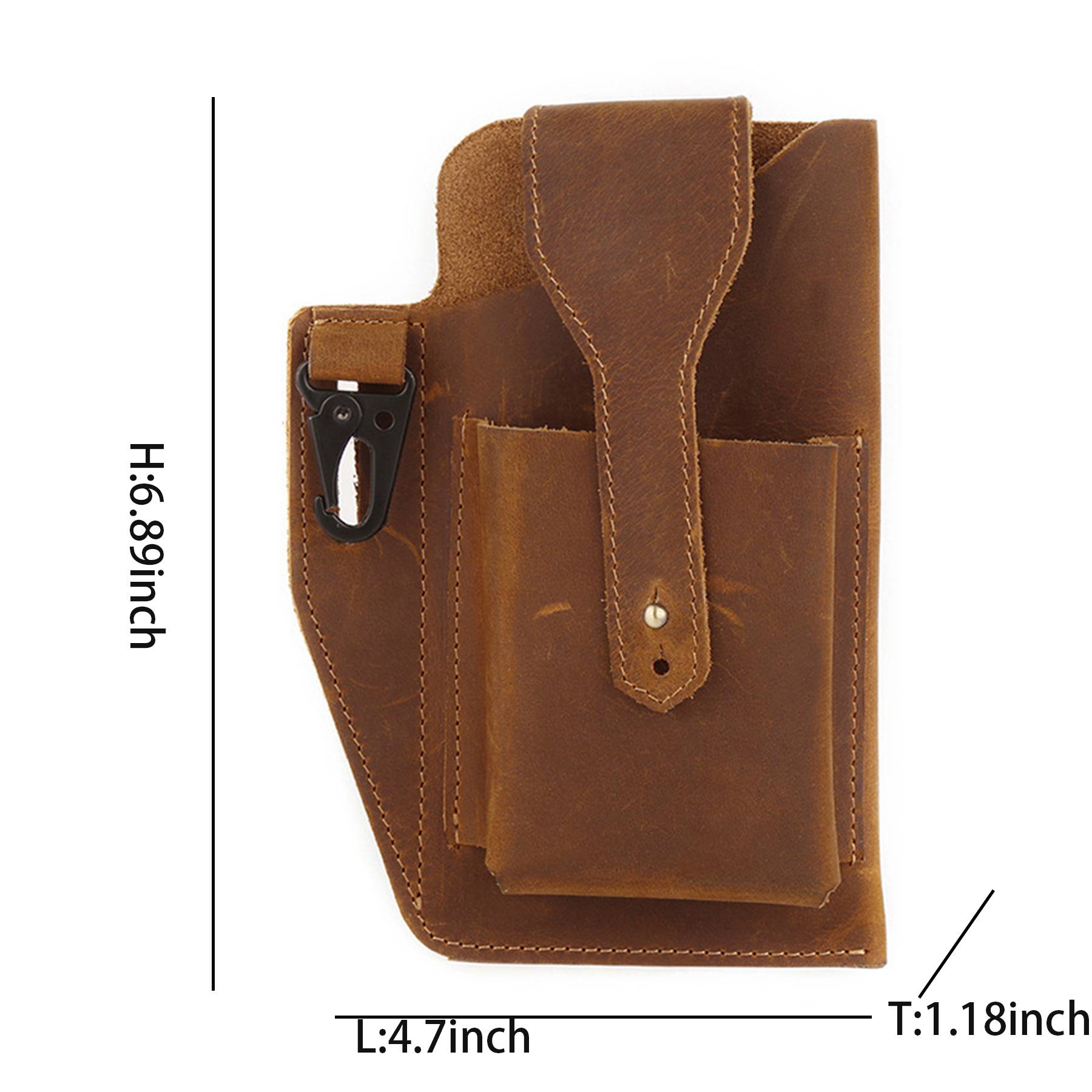 Leather Phone Pouch Holster for Men Belt 4