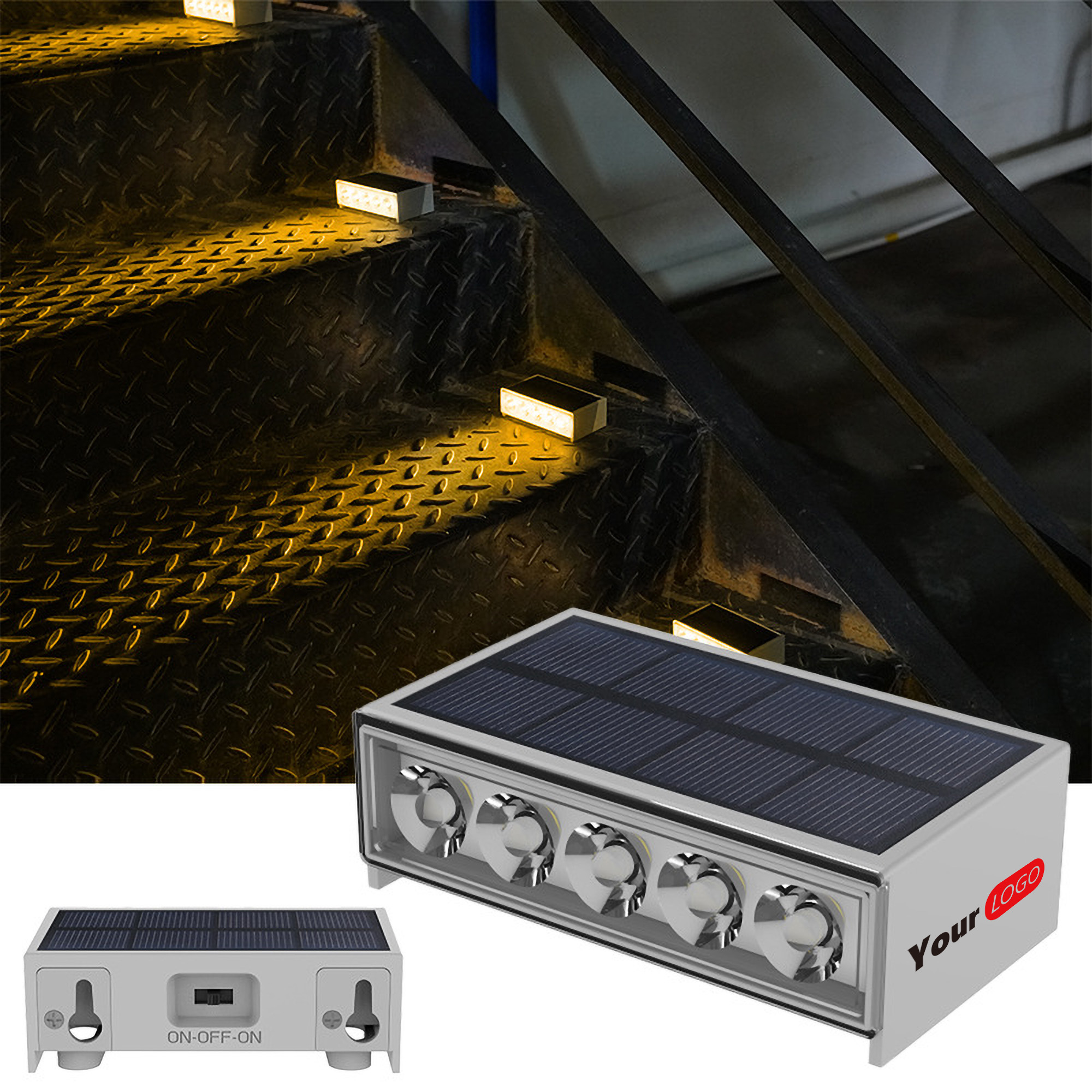 Solar Outdoor Step Lights Waterproof Stair Lights Deck 4