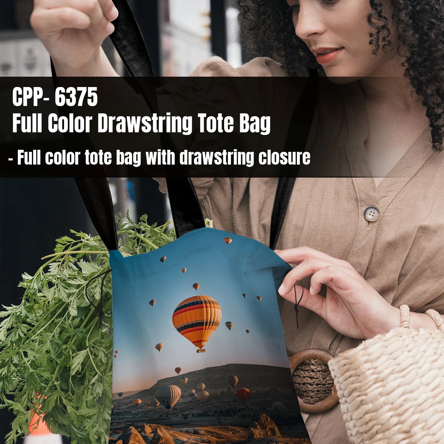 Full Color Drawstring Tote Bag 4
