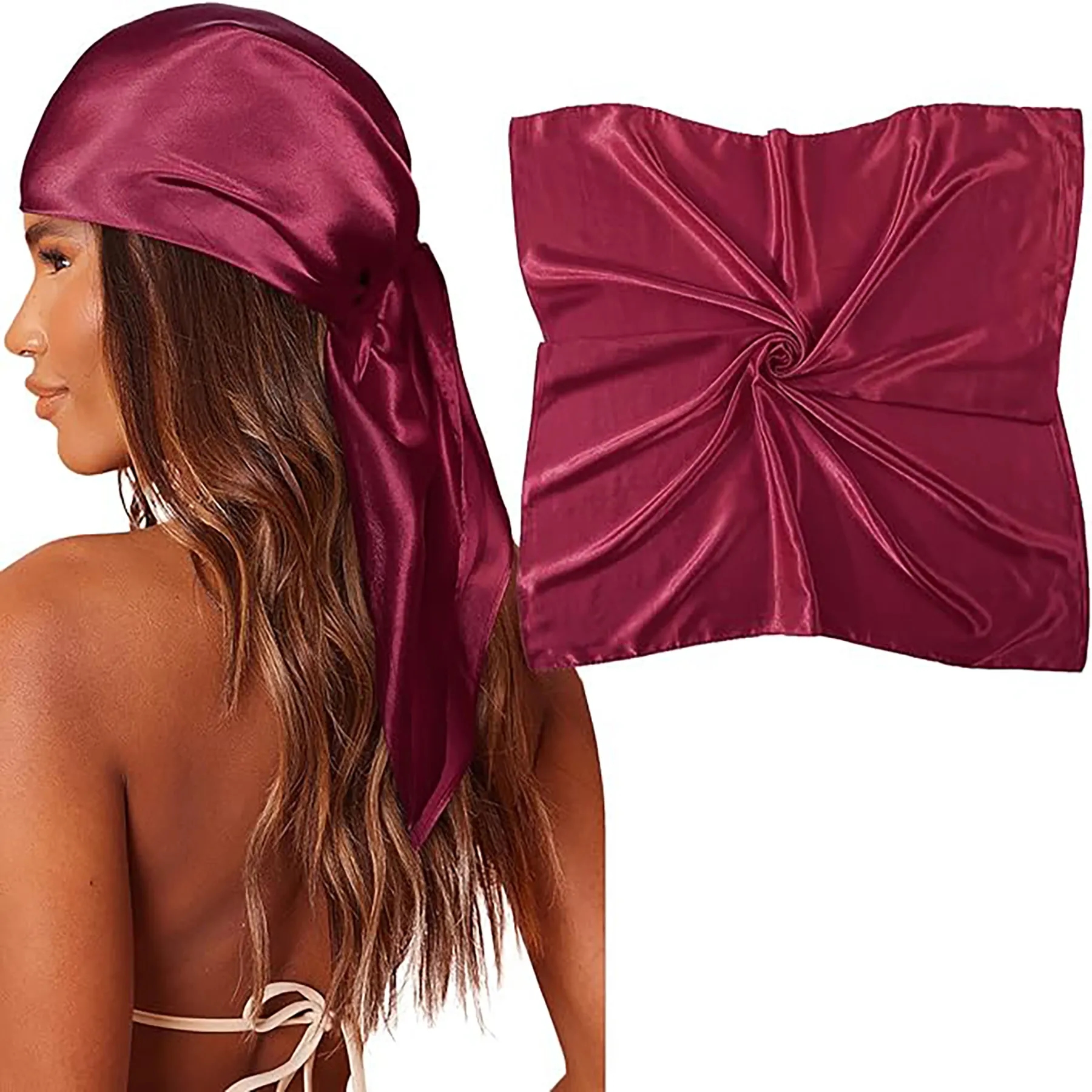 35" Large Square Silk Bandana 1