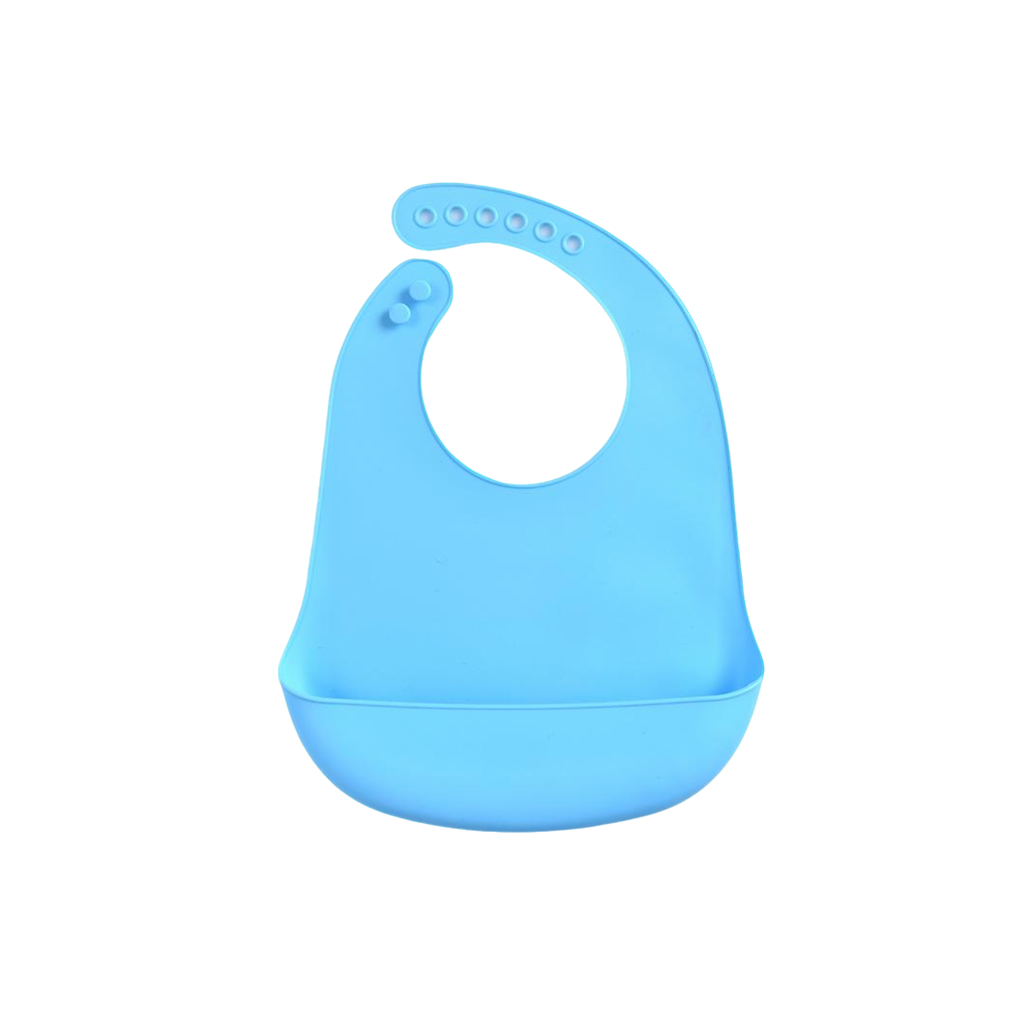 Silicone Baby Bib With Deep Catch Pocket 11.8 X 9" 2