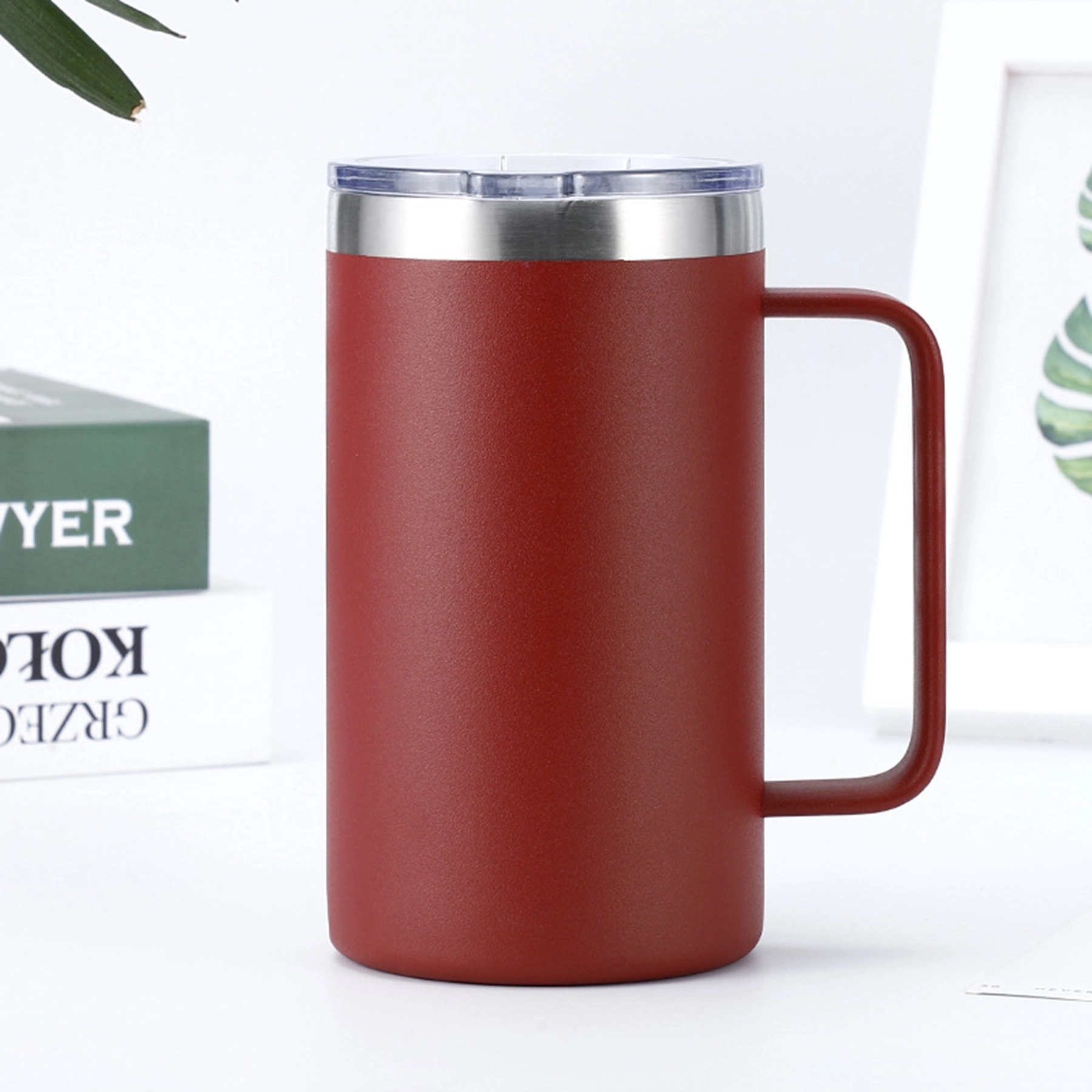 20 Oz. Stainless Steel Insulated Tumbler Mug with Handle 12