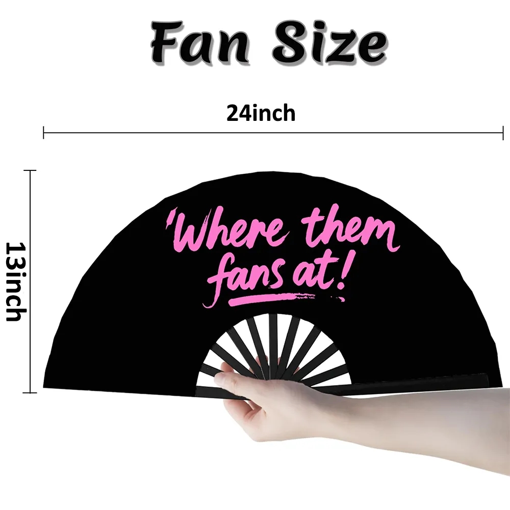 13 Inch Line Dance Clack Fans Foldable Hand Where Them Large 9