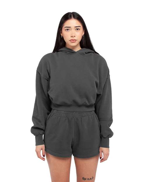 Women's Garment-Dyed Crop Hooded Sweatshirt - SHGWC 14