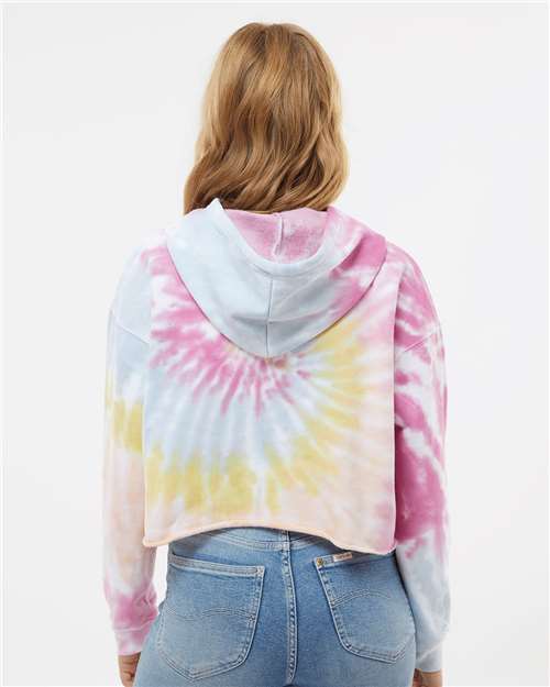 Women's Tie-Dyed Crop Hooded Sweatshirt - 8333 23