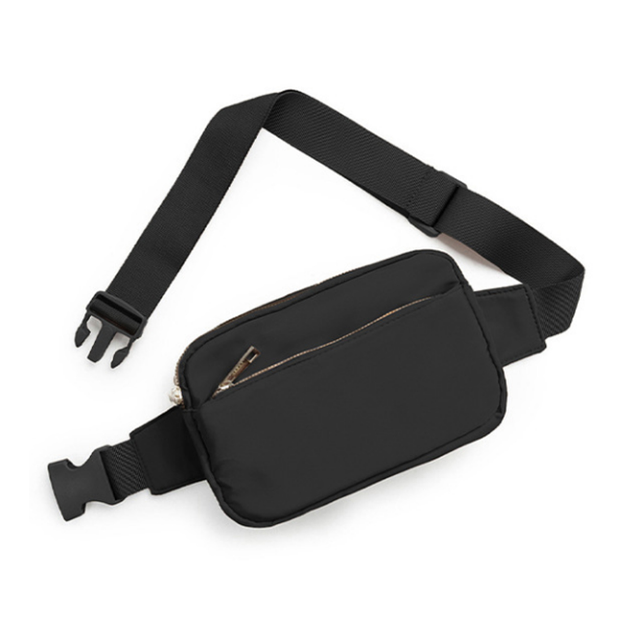Versatile Solid Color Multi Pocket Waist Bag 5