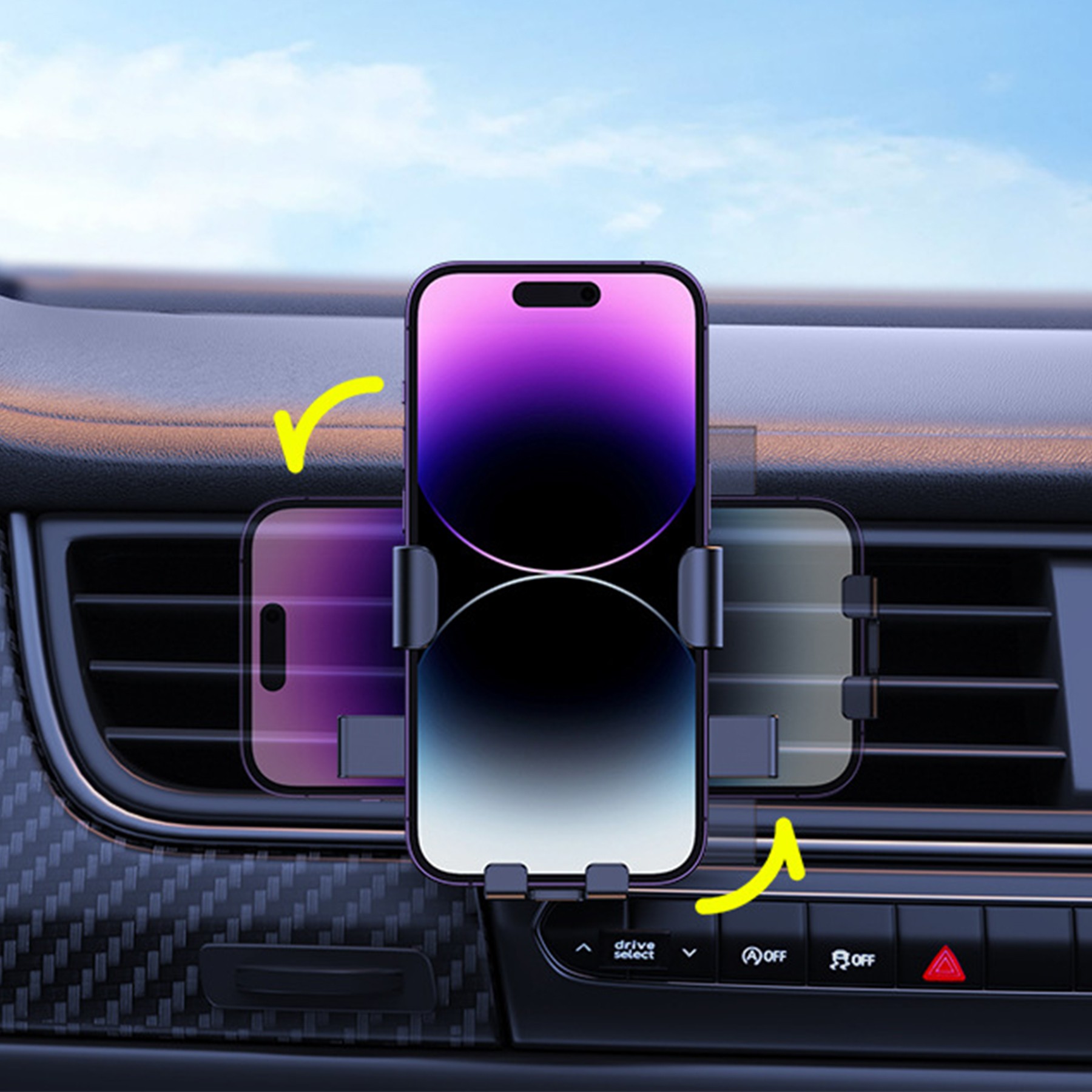 Mirror Car Air Vent Stand Phone Holder 2