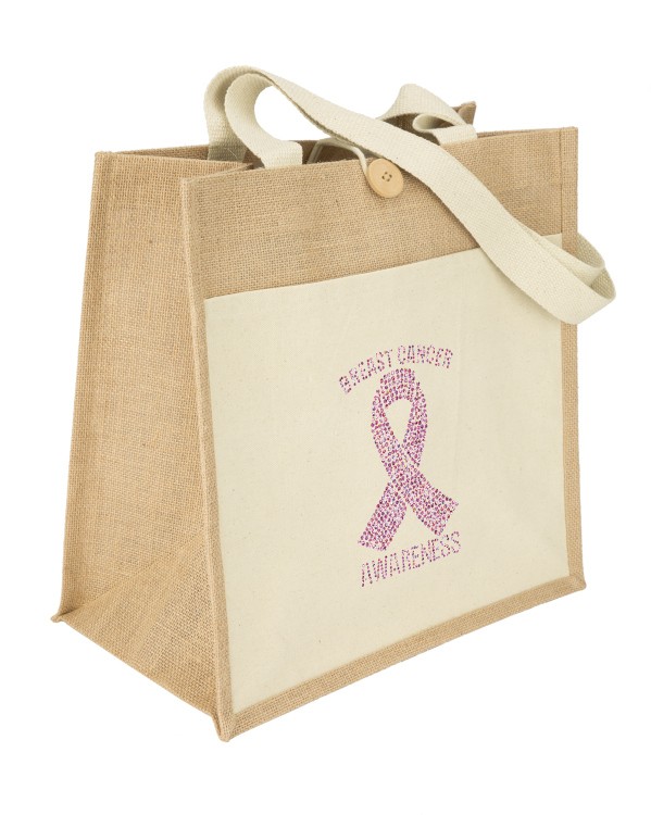 Izzy™- Jute Tote - Sparkle 2