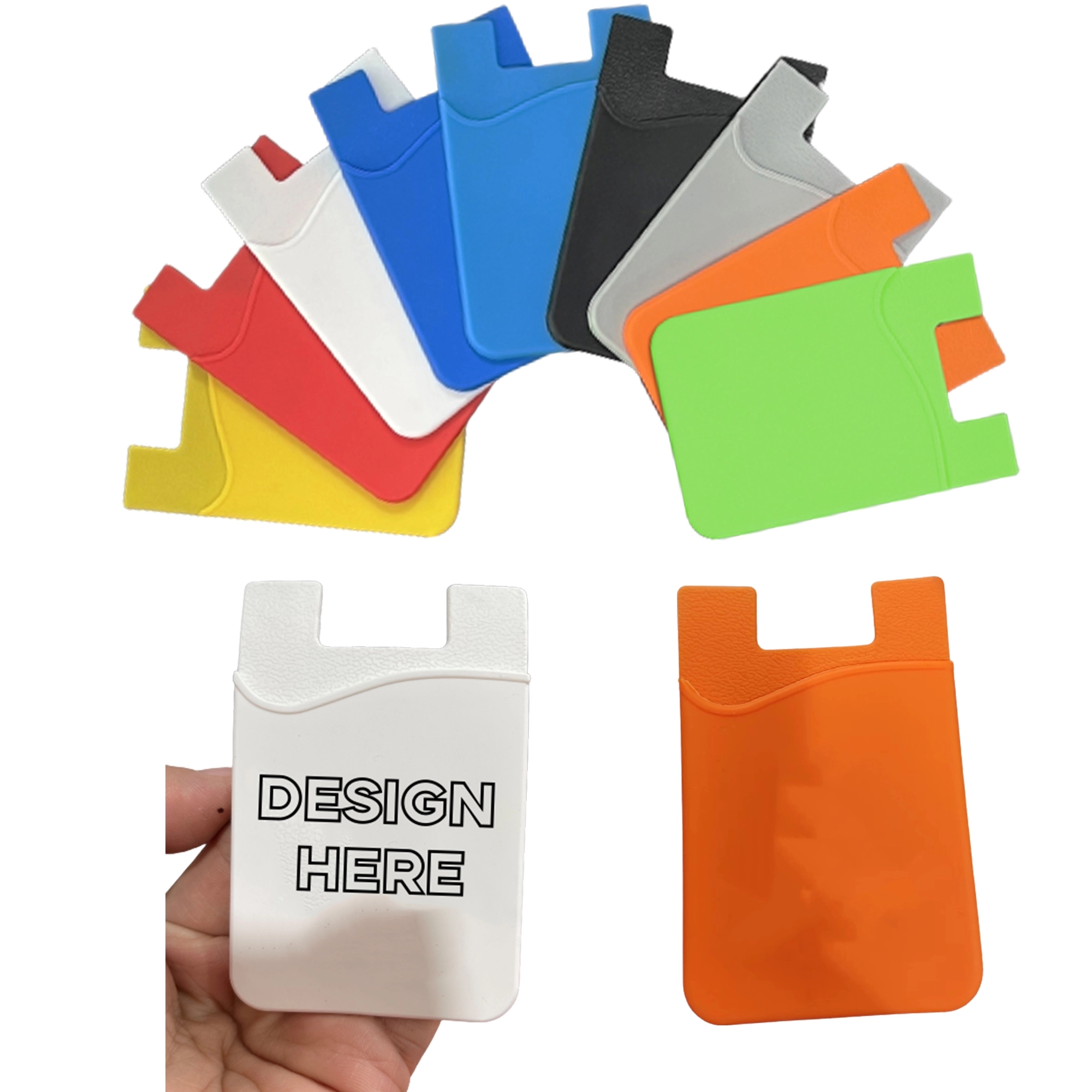 Silicone Adhesive Phone Card Holder Wallet MOQ 100PCS