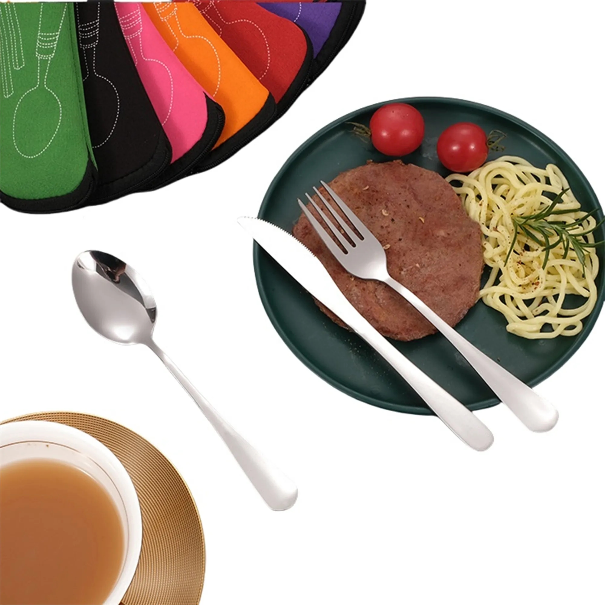 Travel Cutlery Reusable Silverware Set 14