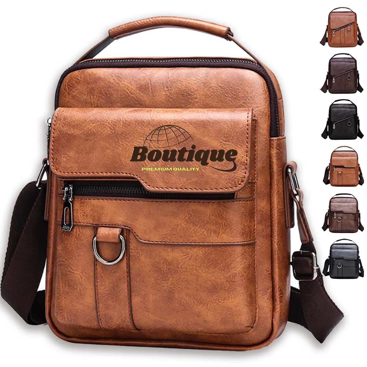 Large Capacity PU Leather Handbag Crossbody Bag Briefcases 5