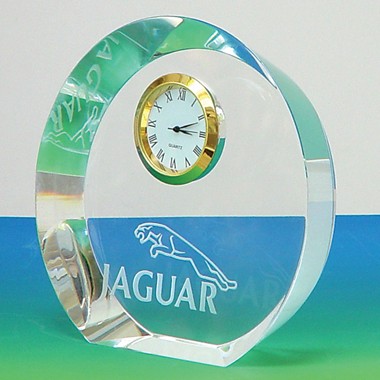 BEVELED CIRCLE CRYSTAL CLOCK 2