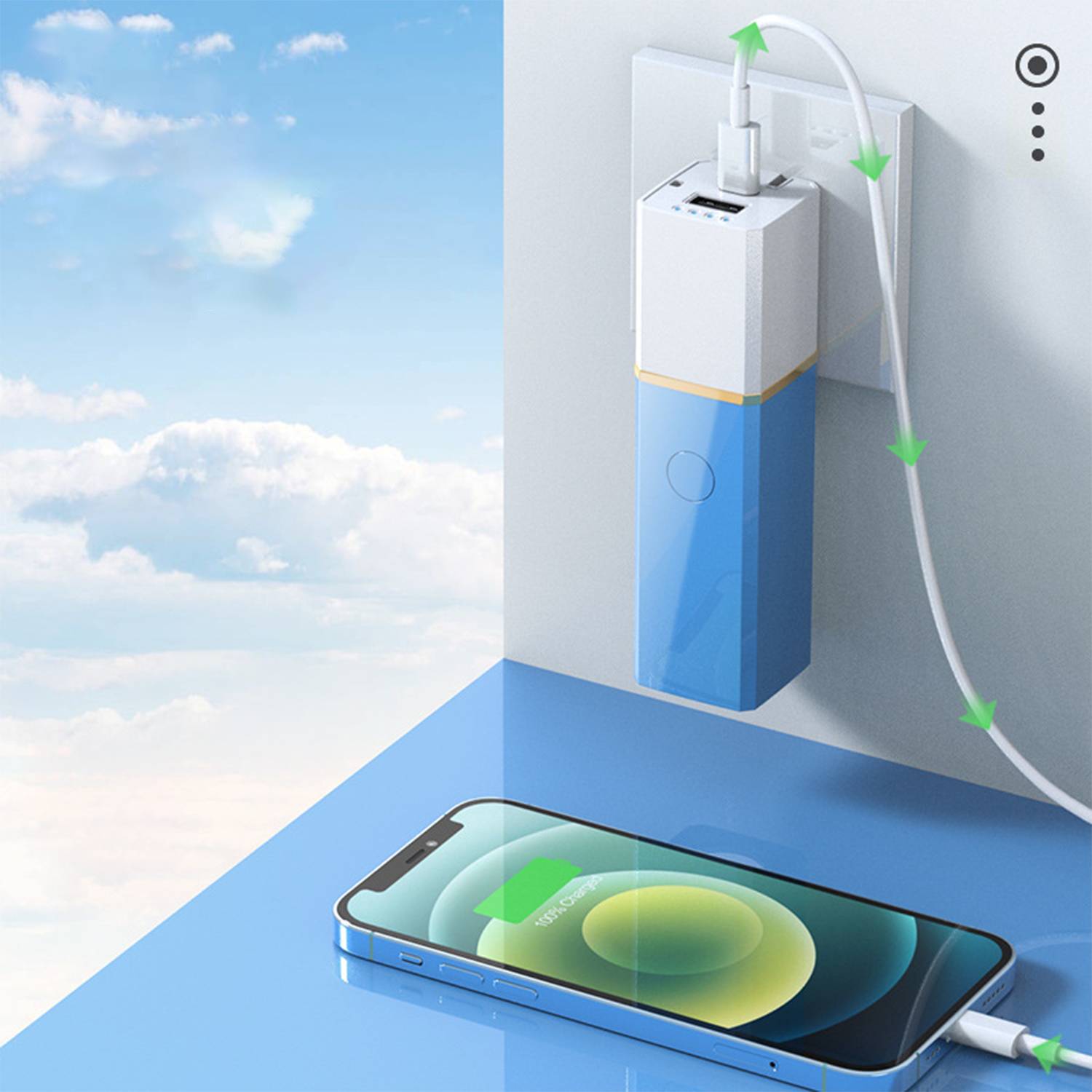 Multi-functional 3-in-1 charging Power Bank W/ LED flashligh 3
