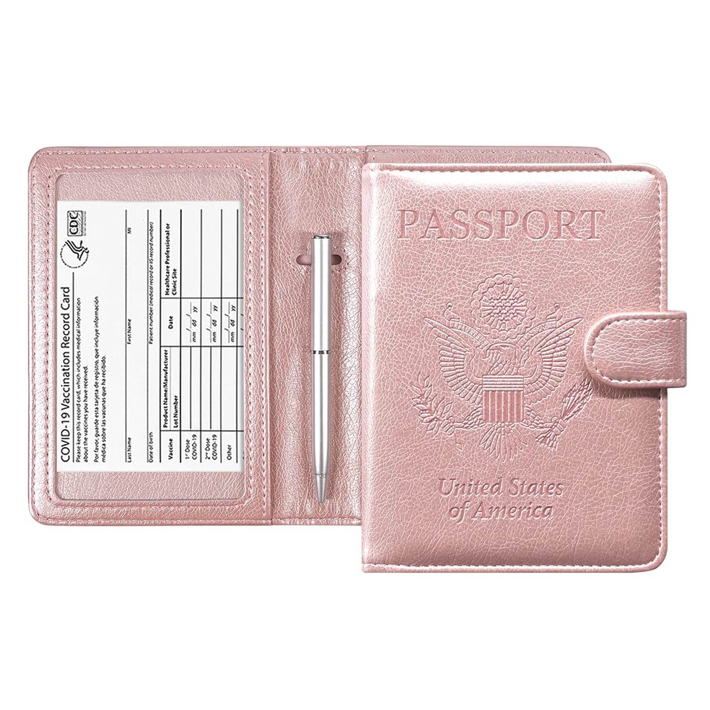 Passport Holder w/RFID Blocking Leather Wallet 3