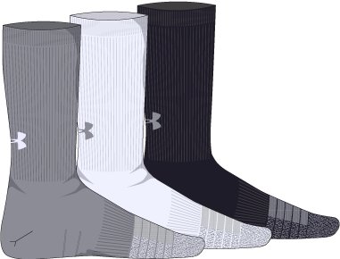 HeatGear Adult Crew Socks 3-Pack 6
