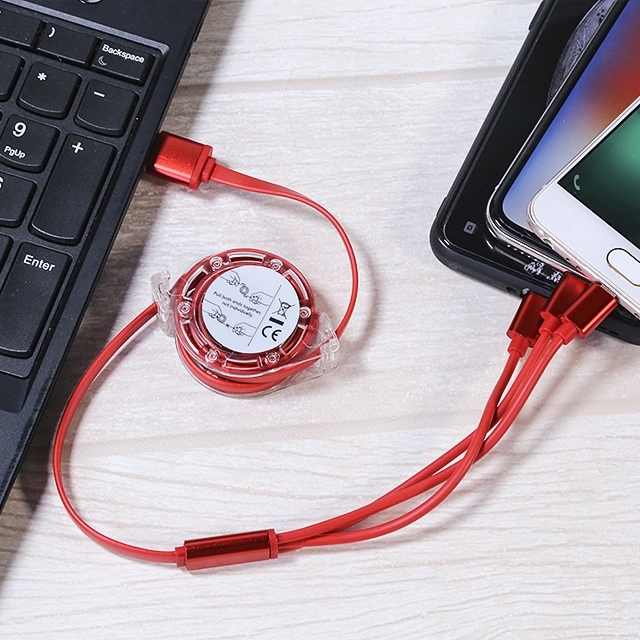 Retractable 3-in-1 Charging Cable 1