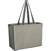 Recycled Cotton Contrast Side Shopper Tote 20
