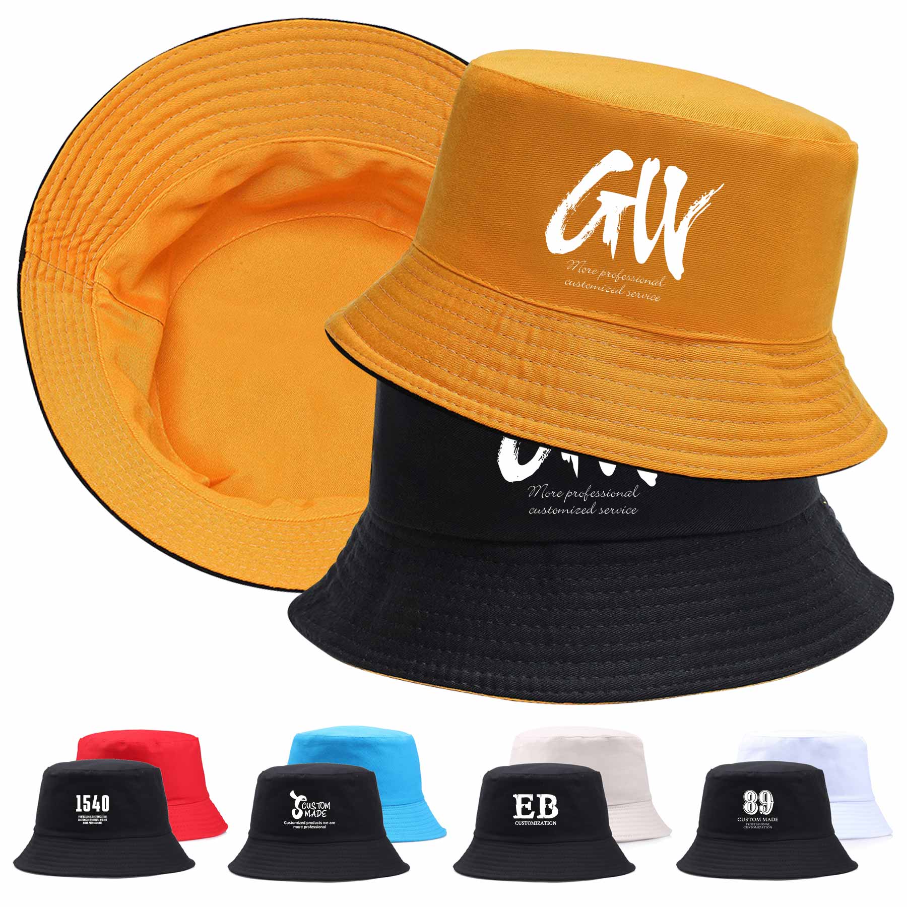 Reversible Unisex Print Bucket Hats 2