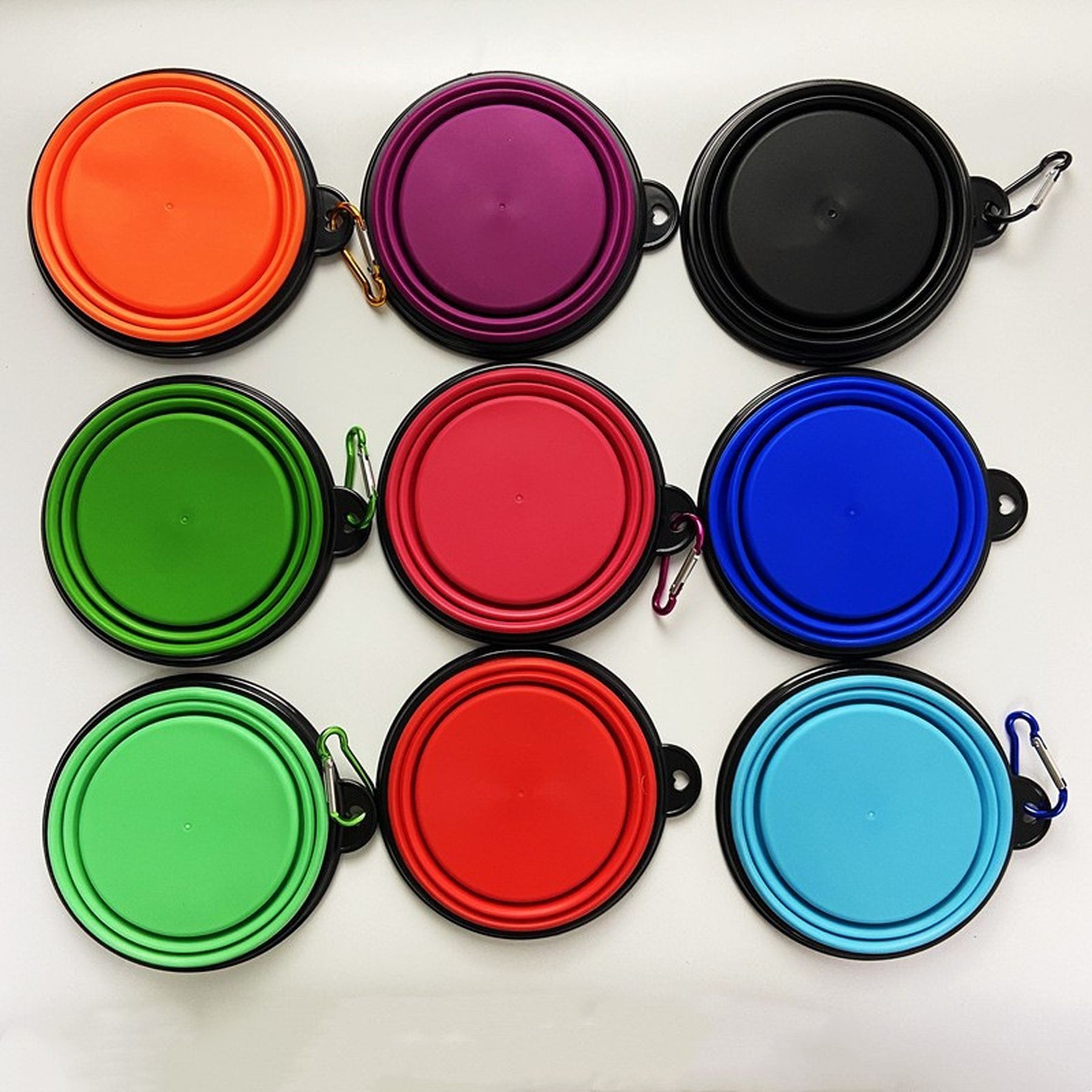 Bpa Free Silicone Collapsible Dog Travel Bowls 6