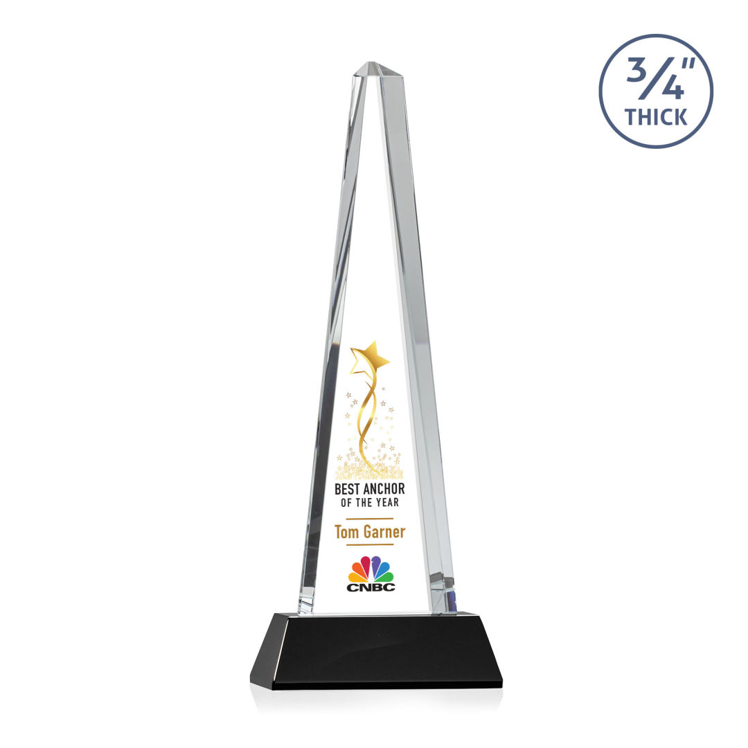 Majestic Tower VividPrint™ Award on Newhaven Base - Black