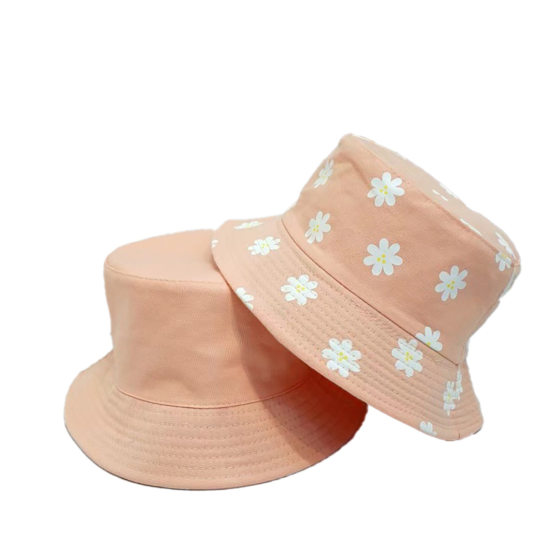 Reversible Cotton Small Flower Pattern Bucket Hat 5