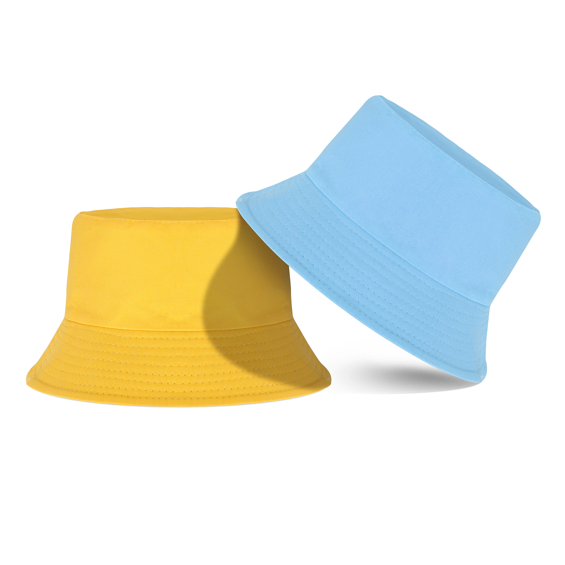 Reversible Dual-Material Cotton And Polyester Bucket Hat, custom hat with logo imprint 2